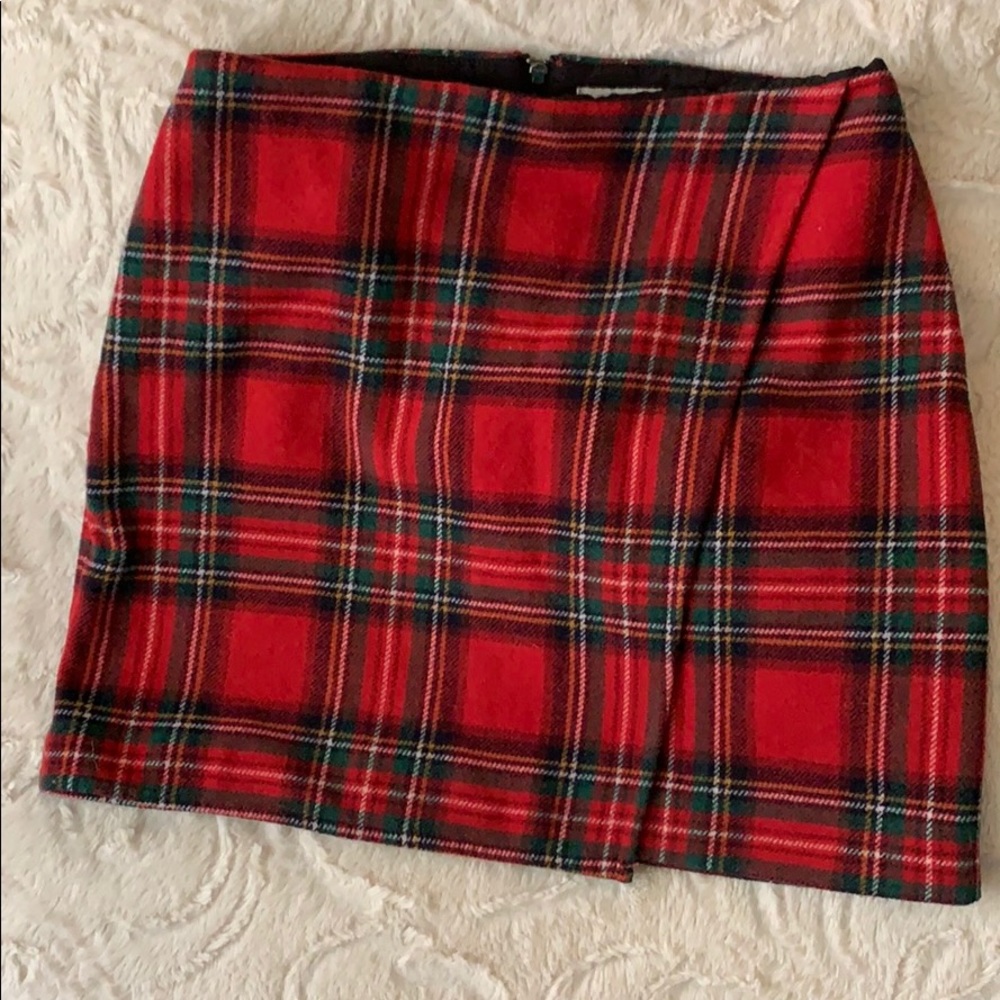 Hollister plaid mini skirt